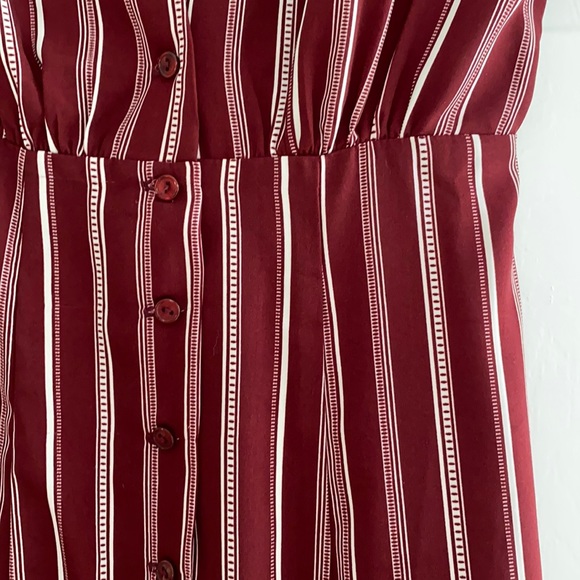 Rokoko burgundy stripe midi dress. Size S - Picture 6 of 9